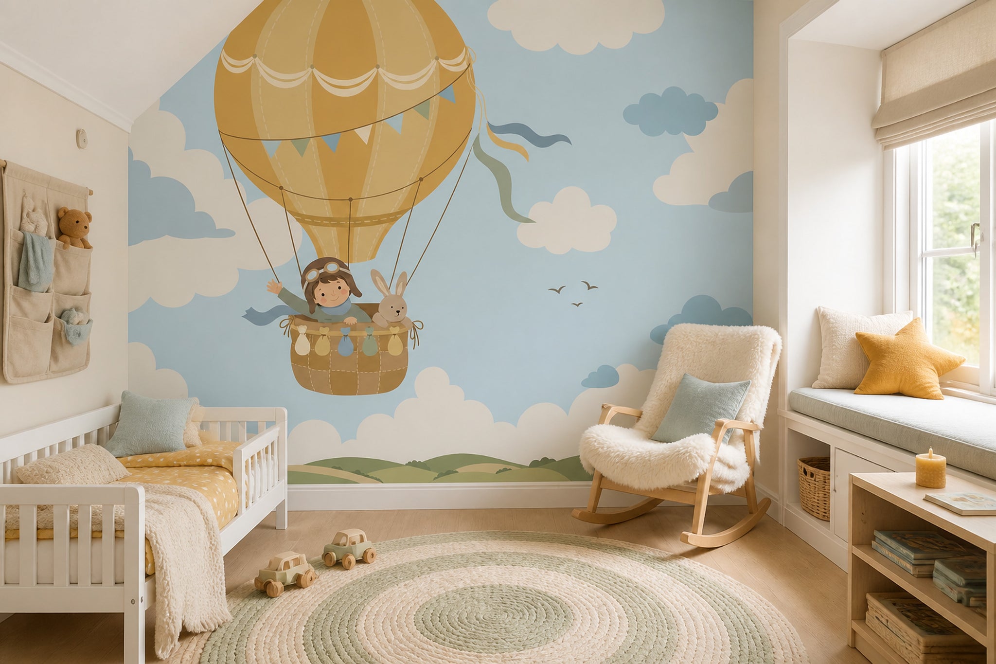 Hot Air Balloon Wallpaper Balloon Cloud Wall Mural
