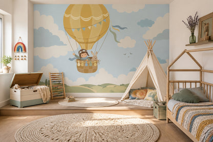Hot Air Balloon Wallpaper Balloon Cloud Wall Mural