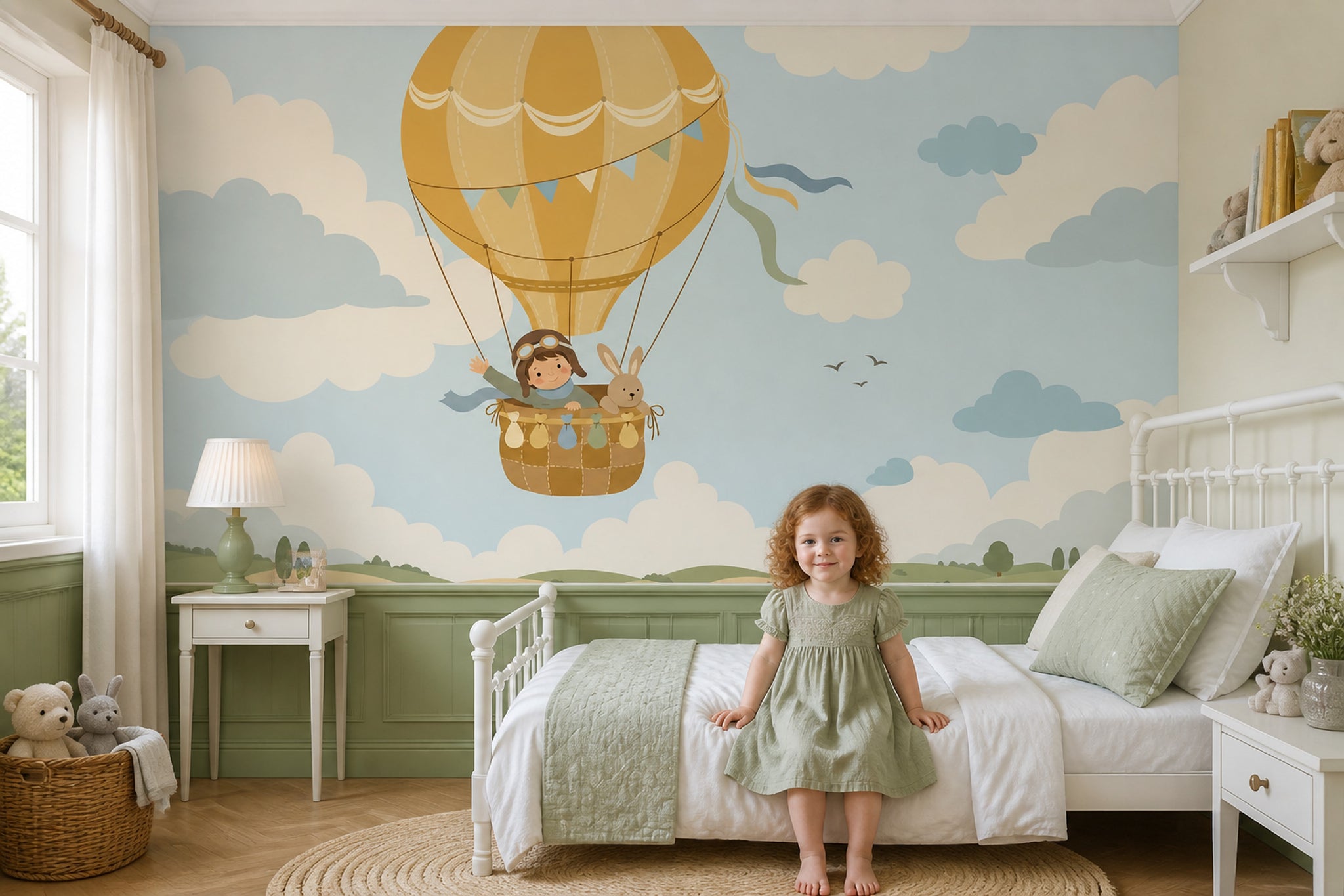 Hot Air Balloon Wallpaper Balloon Cloud Wall Mural