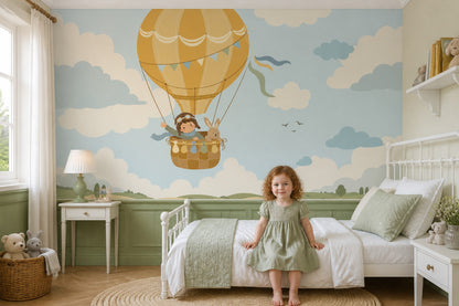 Hot Air Balloon Wallpaper Balloon Cloud Wall Mural