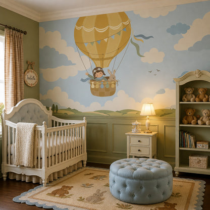 Hot Air Balloon Wallpaper Balloon Cloud Wall Mural