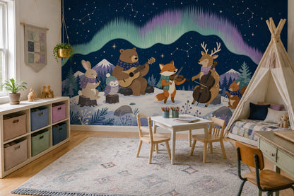 Aurora Borealis Wallpaper Northern Lights Arctic Sky Removable Wall Decor