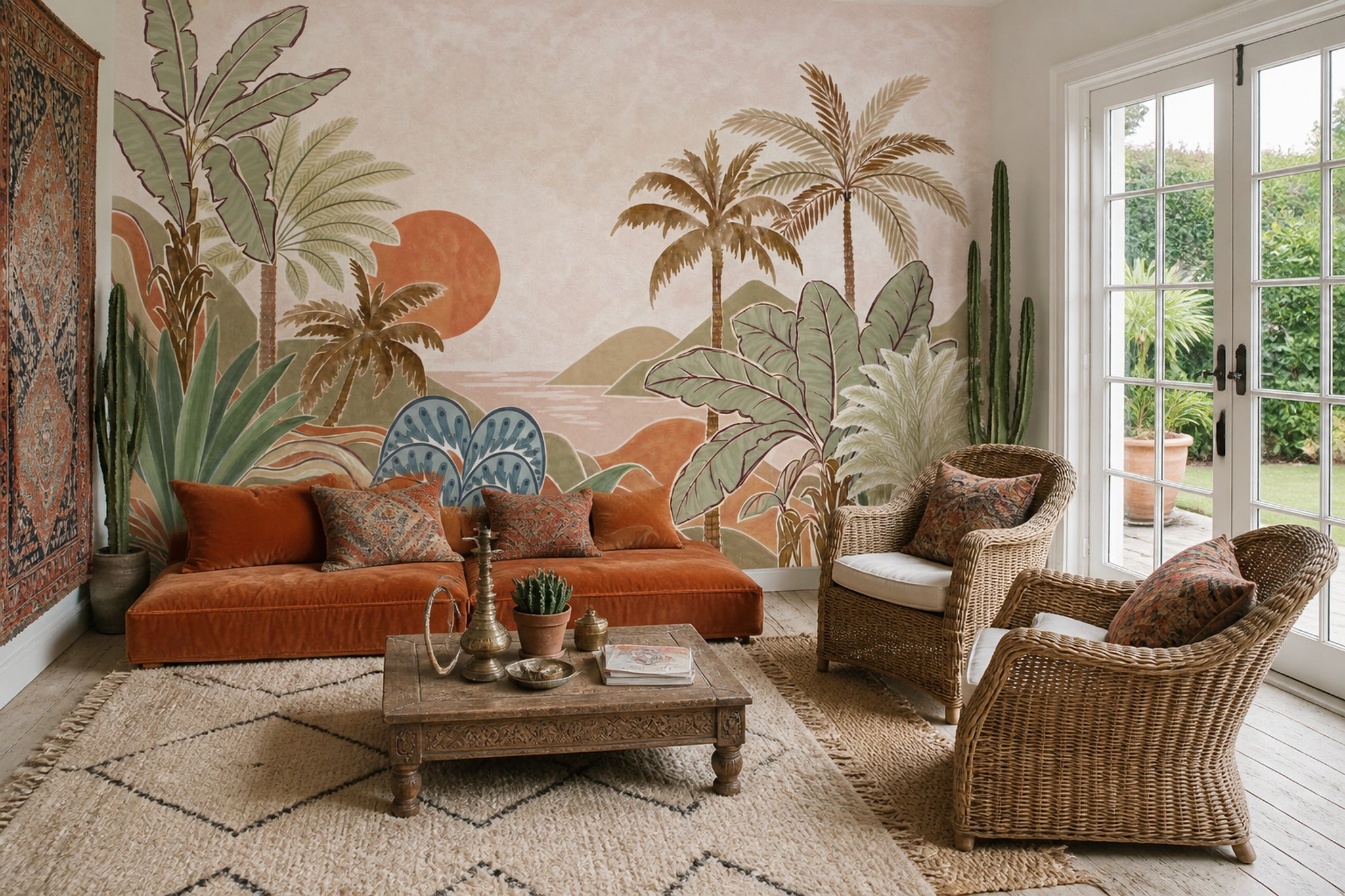 Watercolor Texture Wallpaper Painted Wash Soft Grain Wall Mural