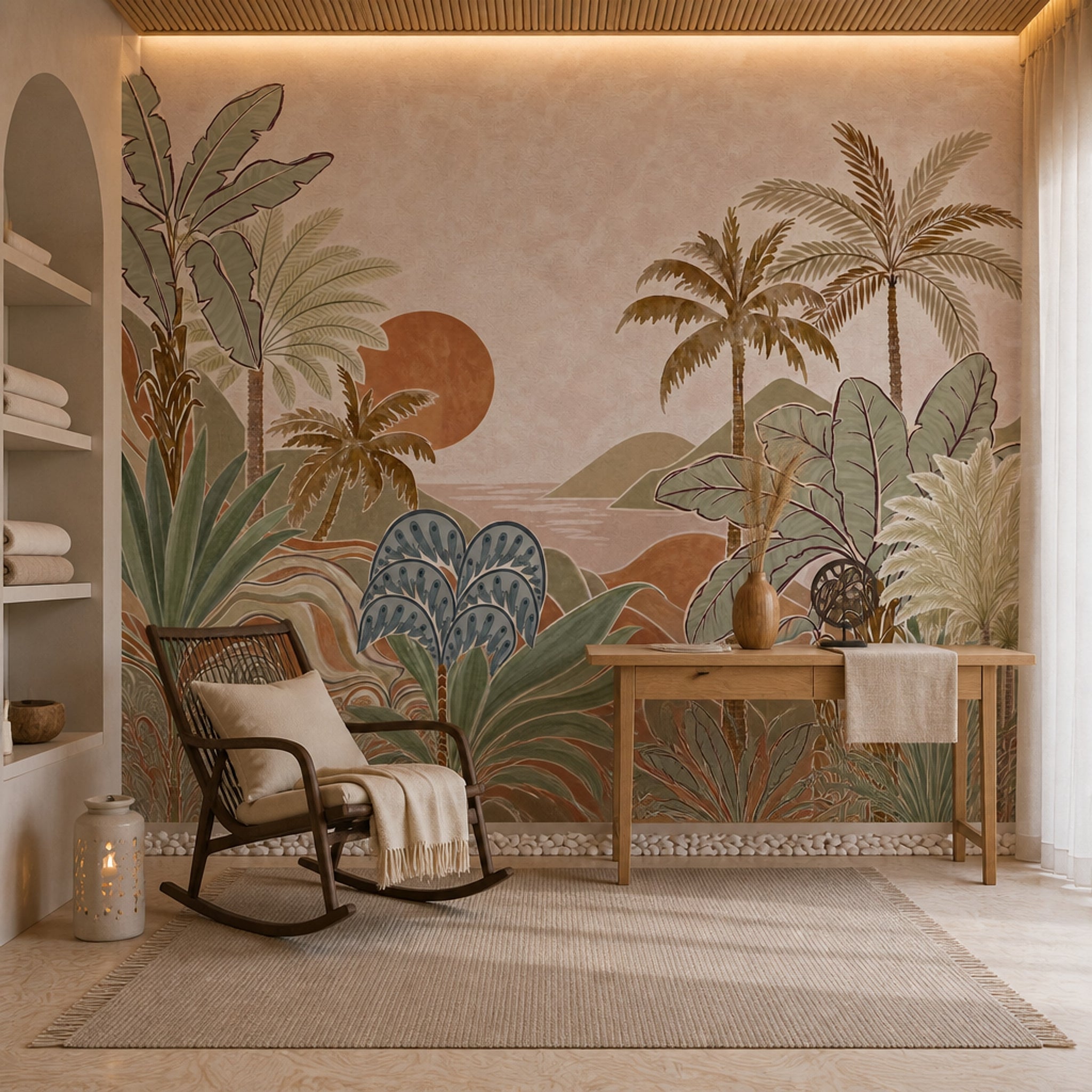Watercolor Texture Wallpaper Painted Wash Soft Grain Wall Mural