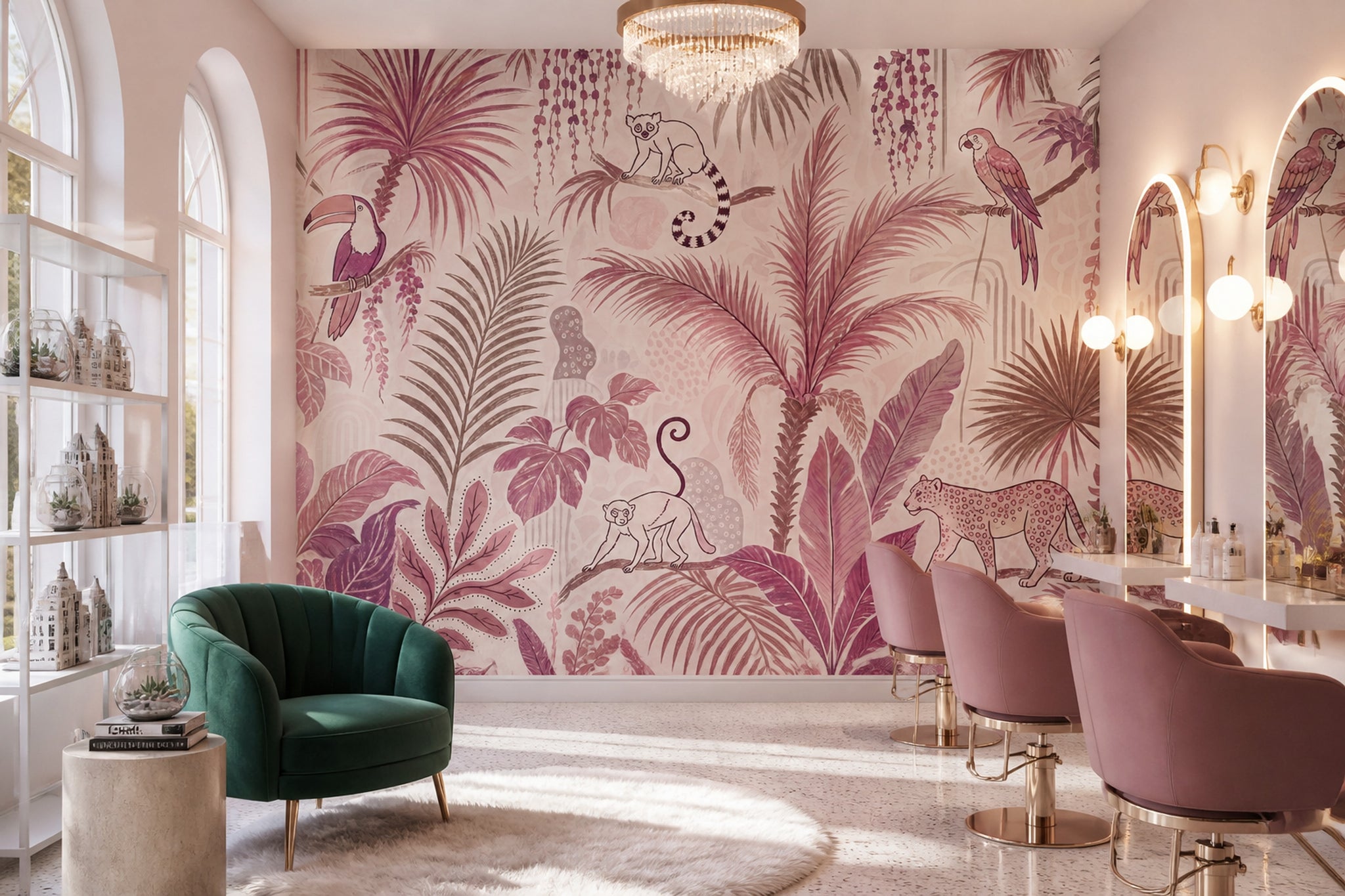 Jungle Wallpaper Toucan Tropical Removable Wall Decor