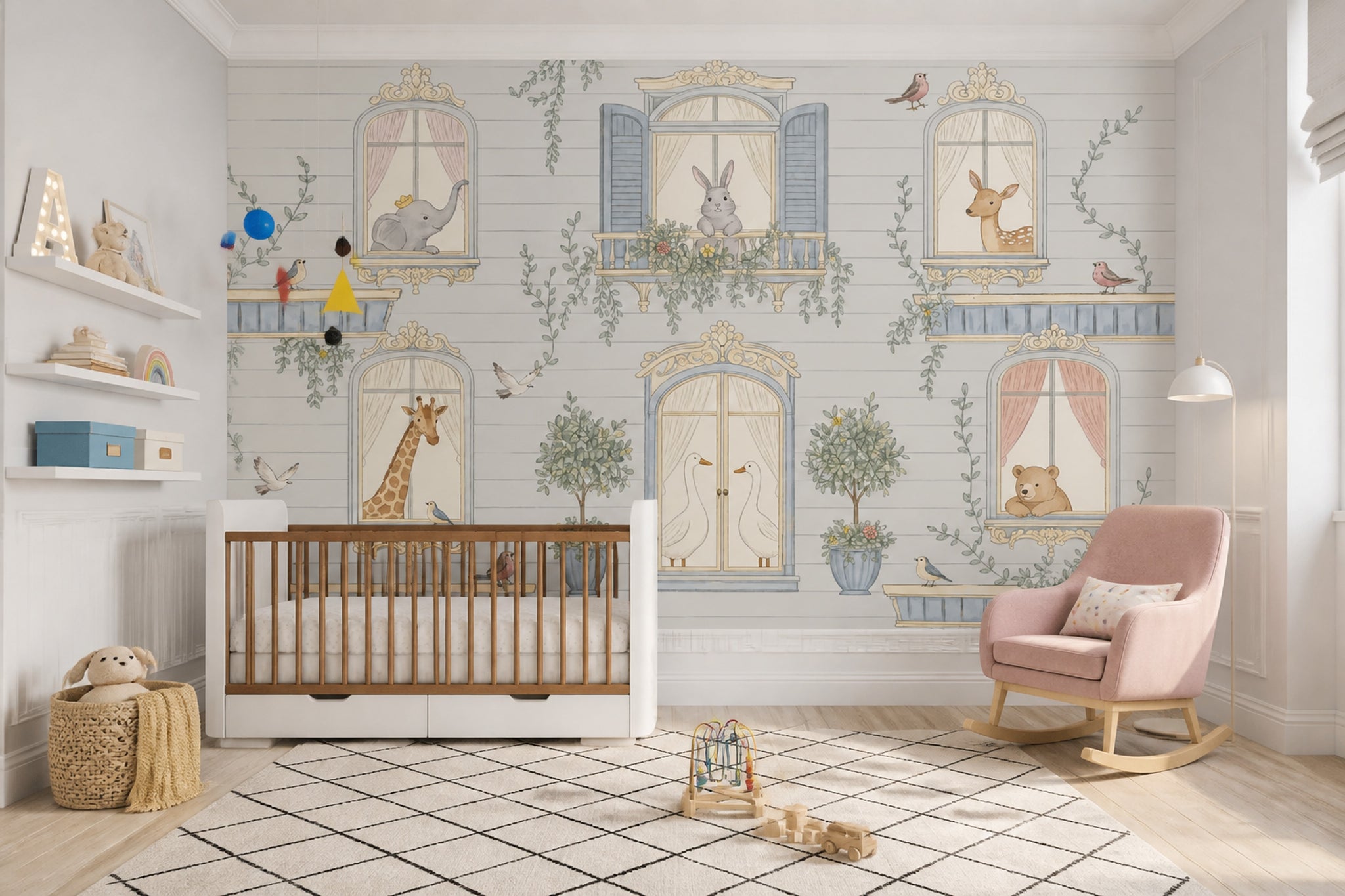Storybook Wallpaper Whimsical Nursery Removable Wall Decor
