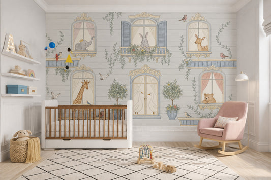 Storybook Wallpaper Whimsical Nursery Removable Wall Decor