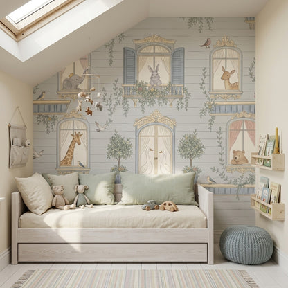 Storybook Wallpaper Whimsical Nursery Removable Wall Decor