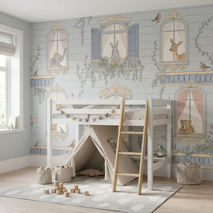 Storybook Wallpaper Whimsical Nursery Removable Wall Decor