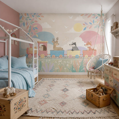 Watercolor Texture Wallpaper Pastel Removable Nursery Wall Decor