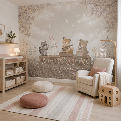 Cloudy Sky Wallpaper Nursery Removable Kids Wall Decor