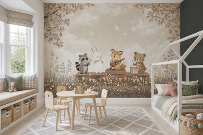 Cloudy Sky Wallpaper Nursery Removable Kids Wall Decor