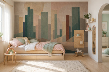 Mid Century Modern Wallpaper Geometric Removable Wall Decor