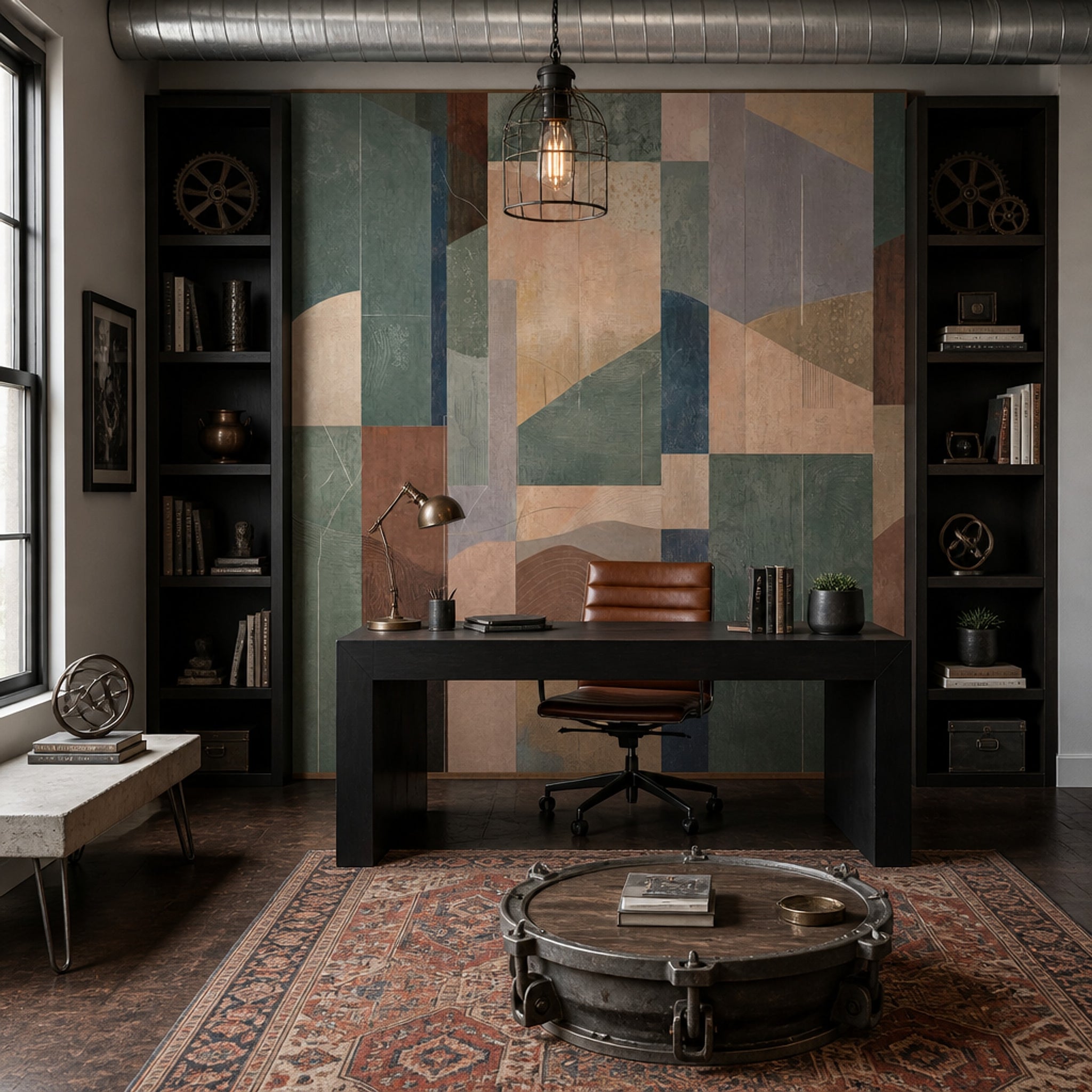 Muted Green Wallpaper Mid Century Modern Mid Century Modern Wall Mural