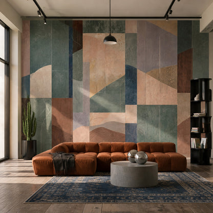 Muted Green Wallpaper Mid Century Modern Mid Century Modern Wall Mural