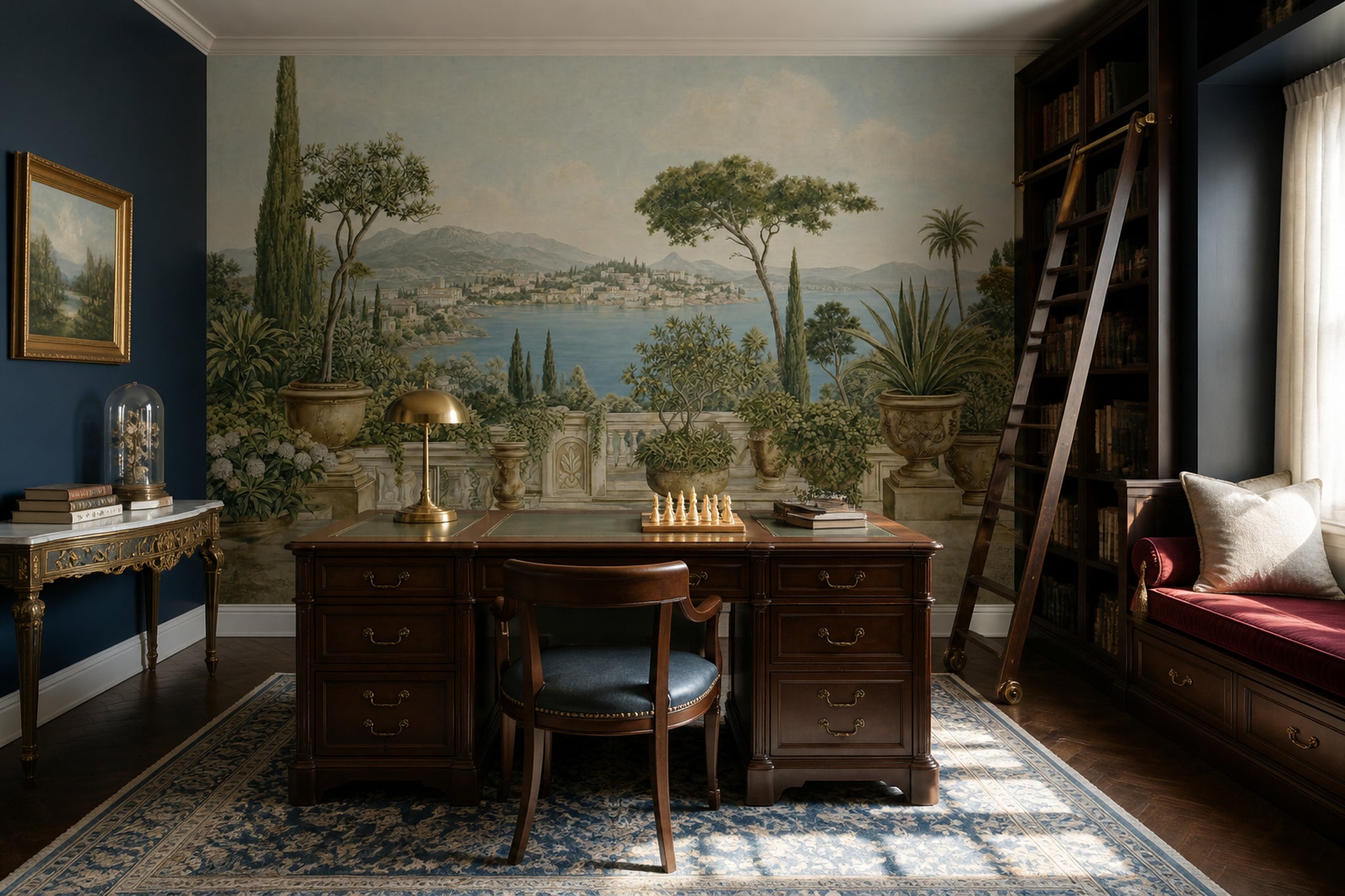 Scenic Landscape Wallpaper Coastal View Removable Bay Panorama Wall Decor
