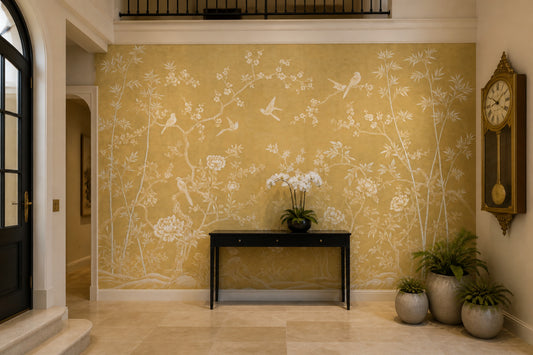 East Asian Wallpaper Bamboo Removable Vintage Mural Wall Decor