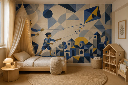 Mid Century Modern Wallpaper Geometric Removable Wall Decor