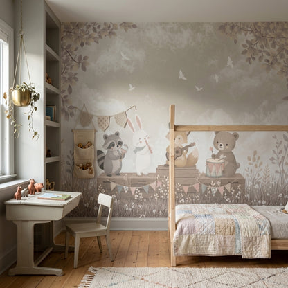 Cloudy Sky Wallpaper Nursery Removable Kids Wall Decor