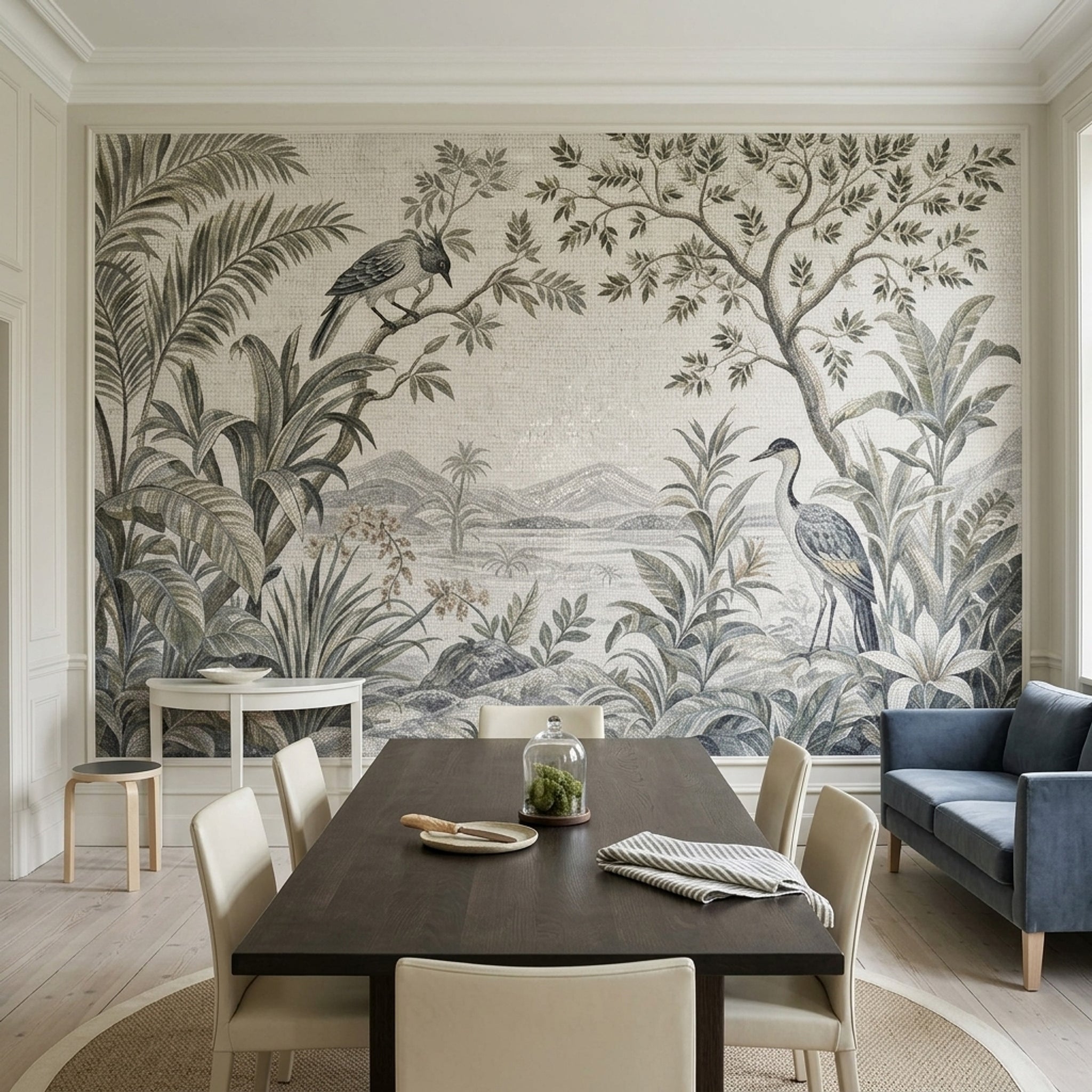 Scenic Landscape Wallpaper Tropical Jungle Removable Botanical Wall Decor