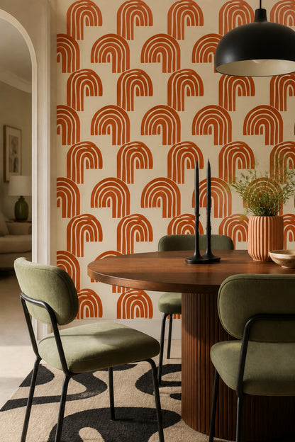 Mid Century Modern Wallpaper Retro Modern Abstract Decorative Mural