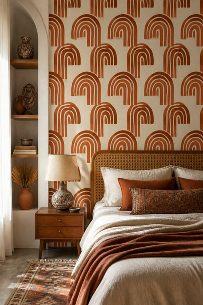 Mid Century Modern Wallpaper Retro Modern Abstract Decorative Mural