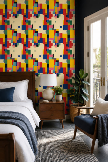 Mid Century Modern Wallpaper Retro Modernist Decorative Mural