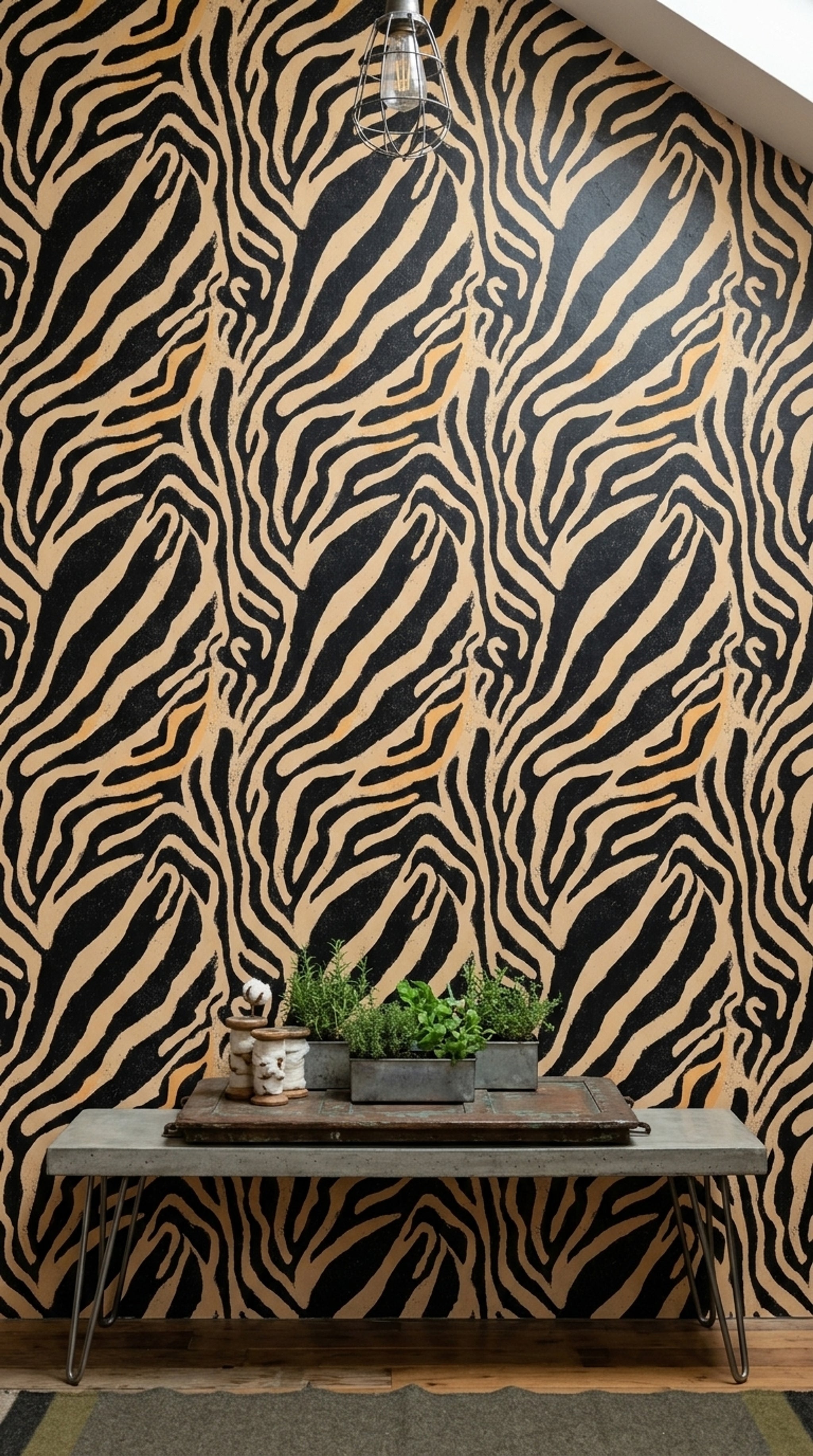 Zebra Print Wallpaper Animal Pattern Removable Abstract Stripes Wall Double Roll