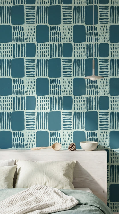 Abstract Wallpaper Geometric Removable Brushstroke Wall Double Roll
