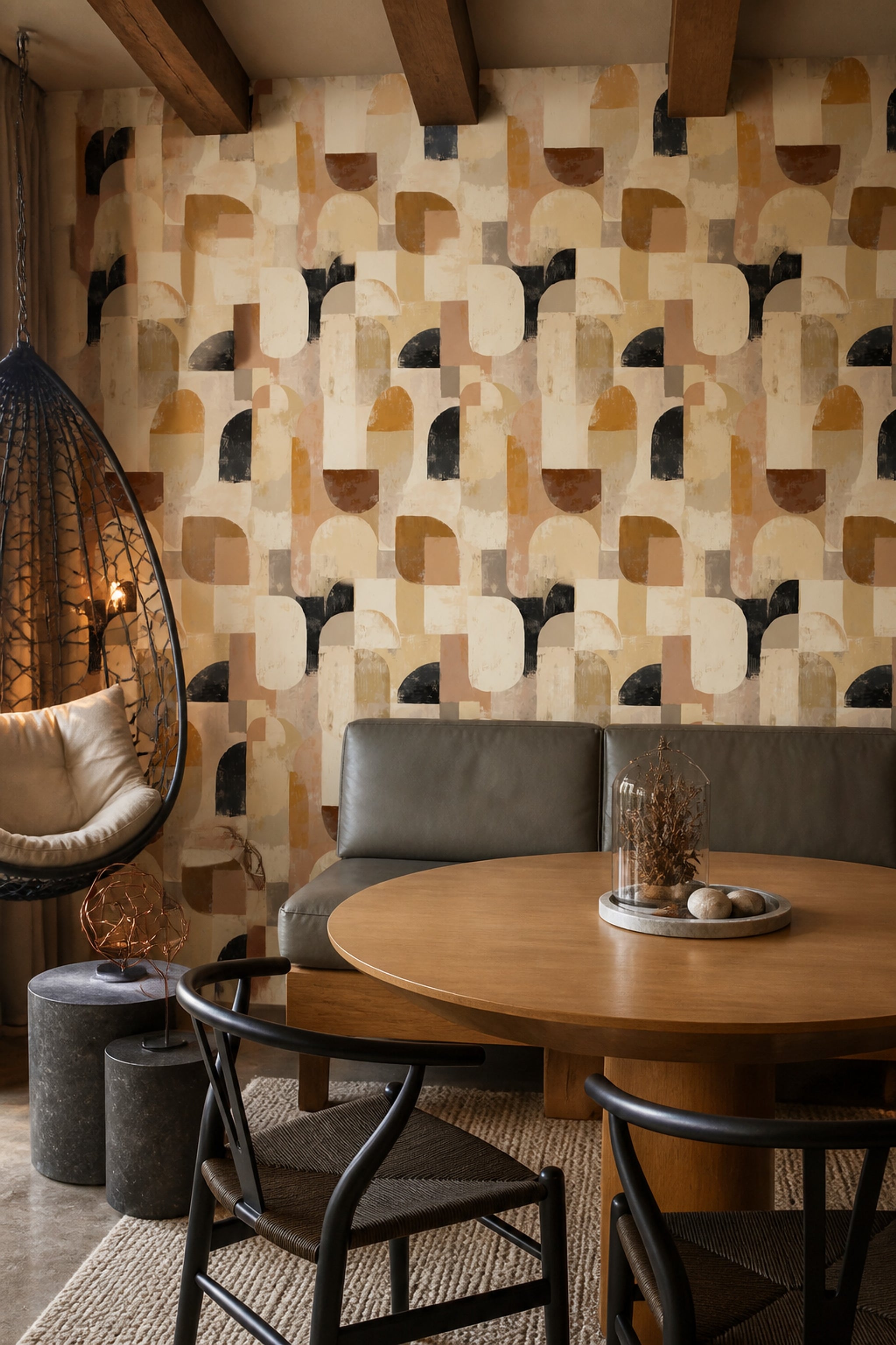 Mid Century Modern Wallpaper Retro Modern Decorative Mural