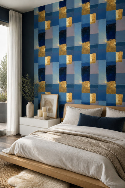 Mid Century Modern Wallpaper Modern Retro Removable Geometric Wall Double Roll