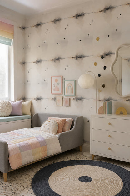 Paper Texture Wallpaper Watercolor Ink Wash Removable Wall Decor