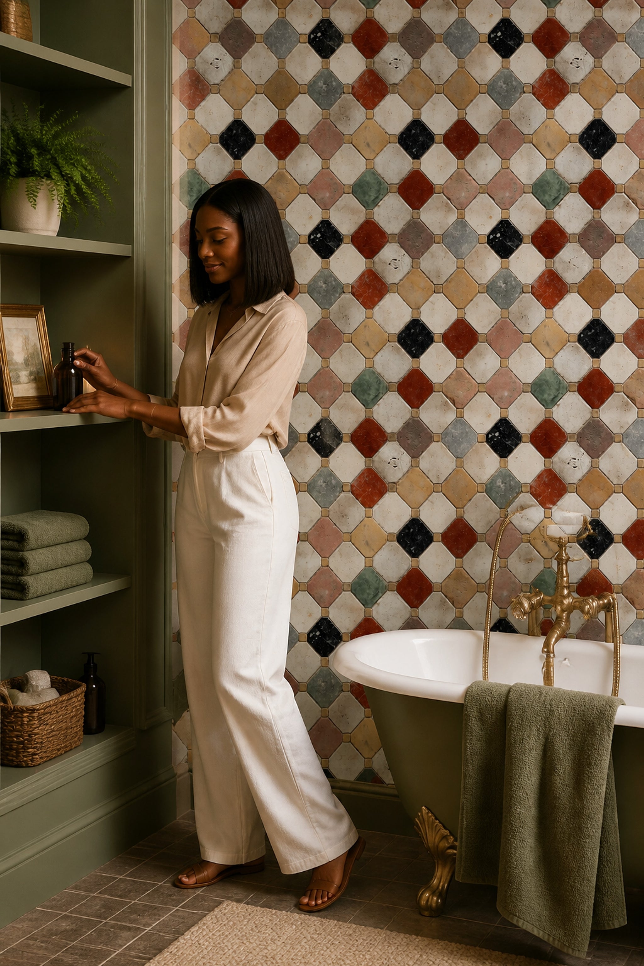 Muted Green Wallpaper Sage Green Removable Terracotta Wall Double Roll