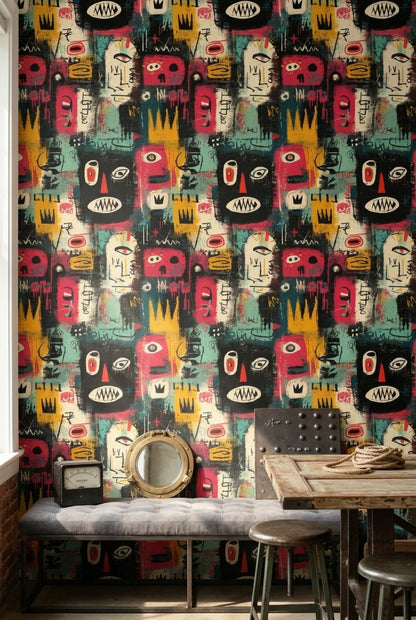 Abstract Wallpaper Graffiti Street Art Decorative Mural