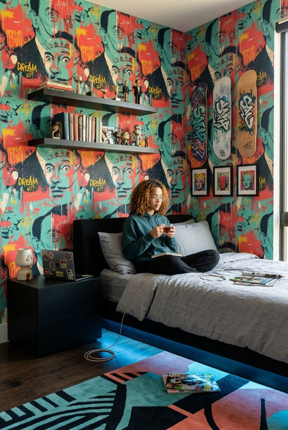 Graffiti Wallpaper Pop Art Urban Street Art Removable Wall Decor