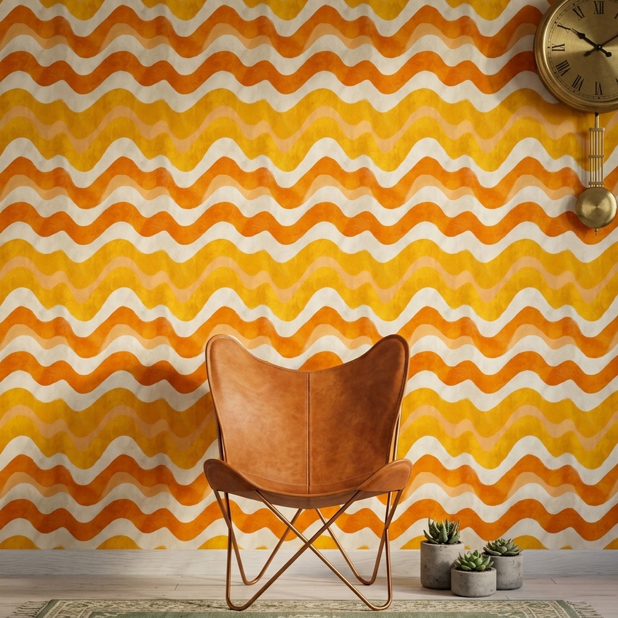 Watercolor Texture Wallpaper Mid Century Modern Removable Wall Decor