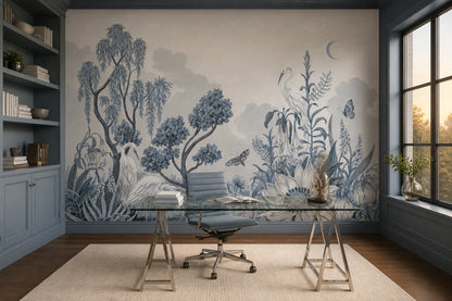 White Background Wallpaper Neutral Watercolor Wall Mural