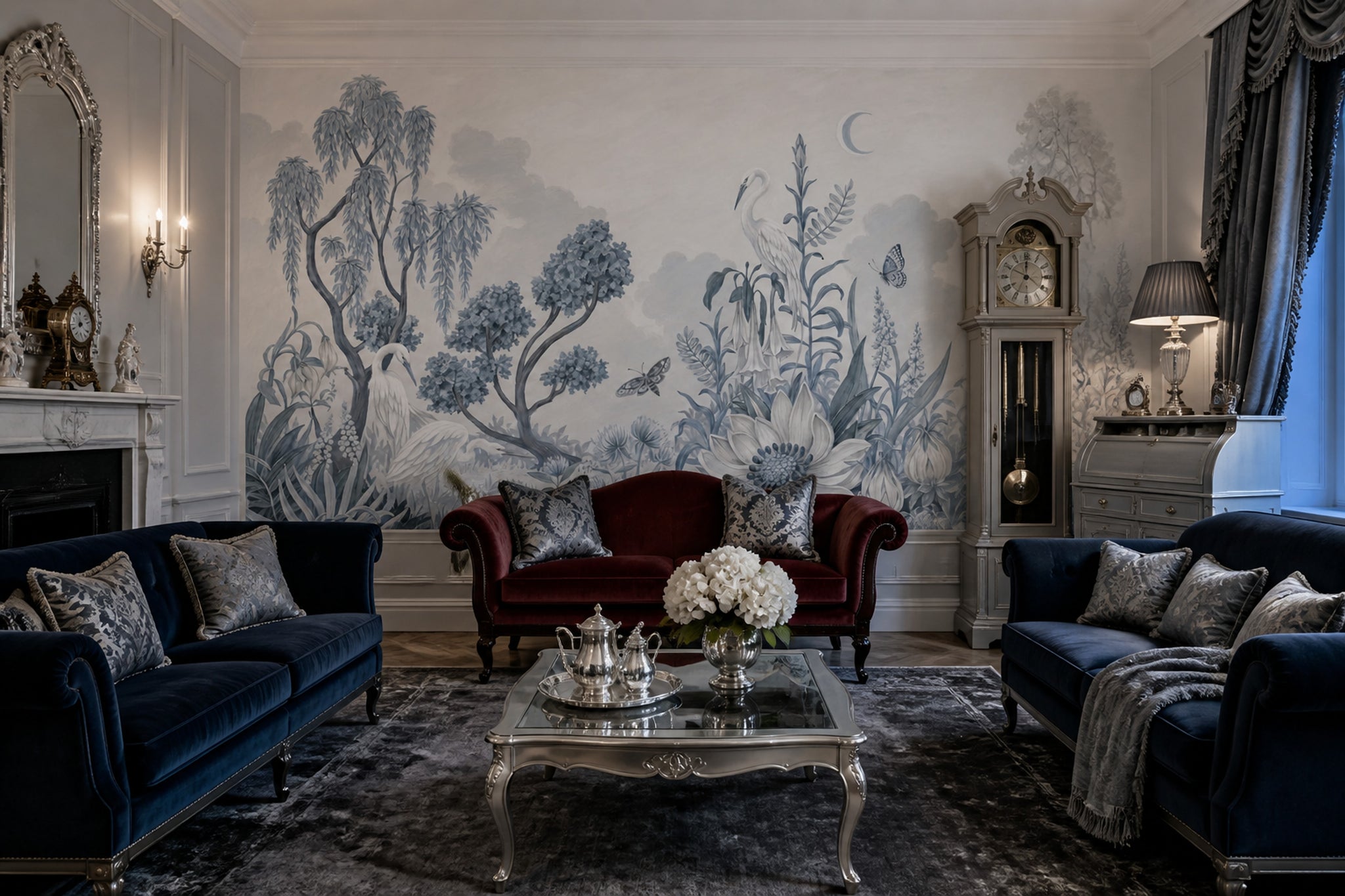 White Background Wallpaper Neutral Watercolor Wall Mural