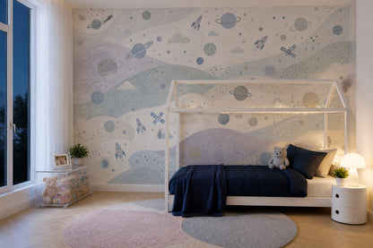 Watercolor Texture Wallpaper Painted Wash Removable Pastel Space Wall Decor