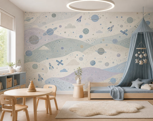 Watercolor Texture Wallpaper Painted Wash Removable Pastel Space Wall Decor