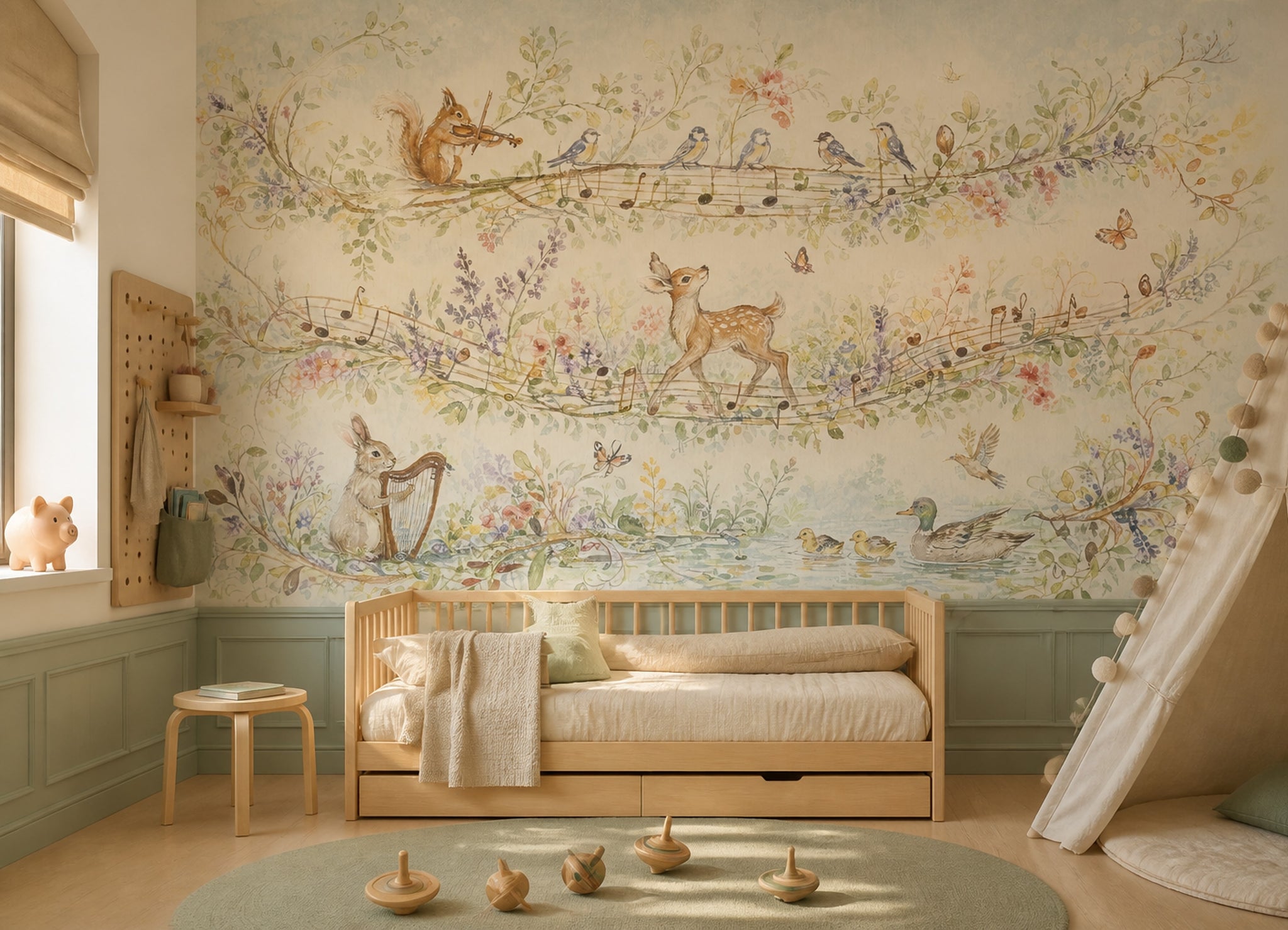 Paper Texture Wallpaper Watercolor Whimsical Wall Mural