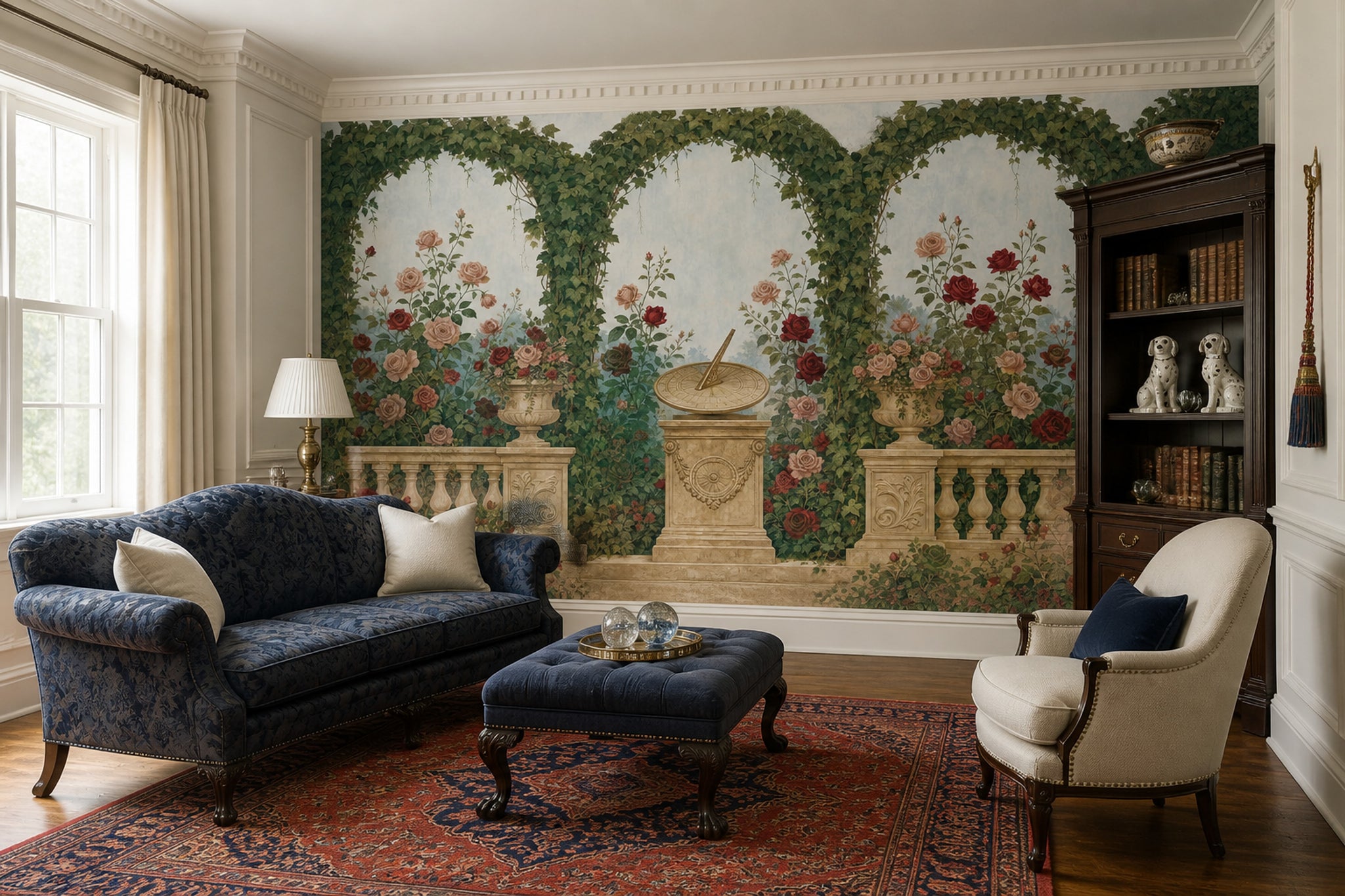 Rose Garden Wallpaper Ivy Arch Trellis Wall Mural