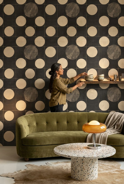 Mid Century Modern Wallpaper Retro Geometric Decorative Mural