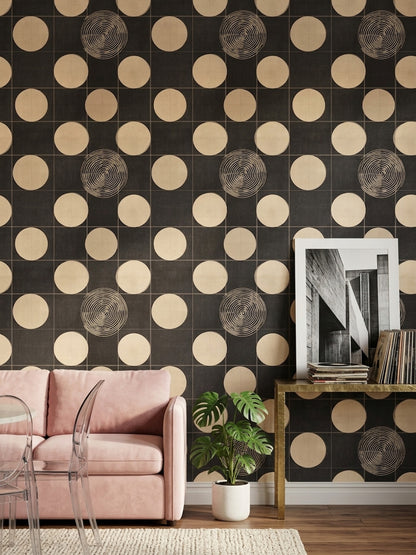 Mid Century Modern Wallpaper Retro Geometric Decorative Mural