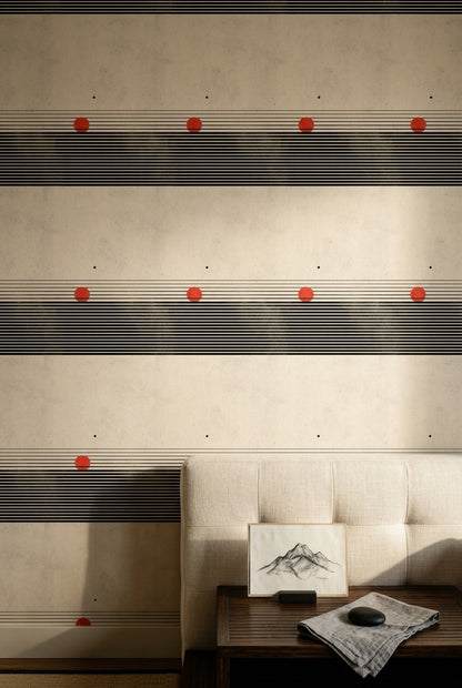Striped Wallpaper Abstract Geometric Removable Wall Decor