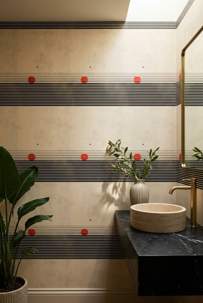 Striped Wallpaper Abstract Geometric Removable Wall Decor