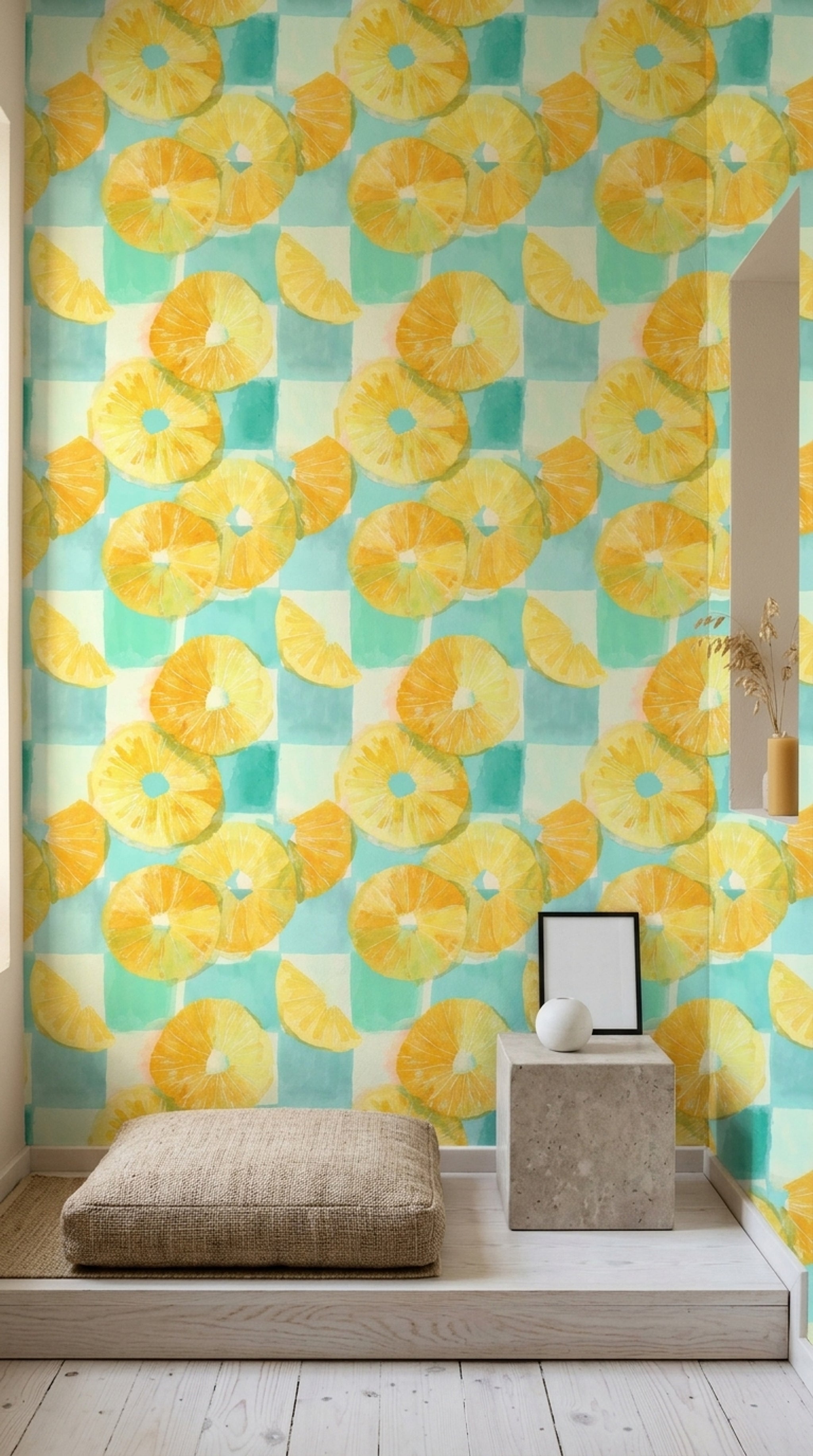 Pine Wallpaper Tropical Watercolor Removable Wall Decor
