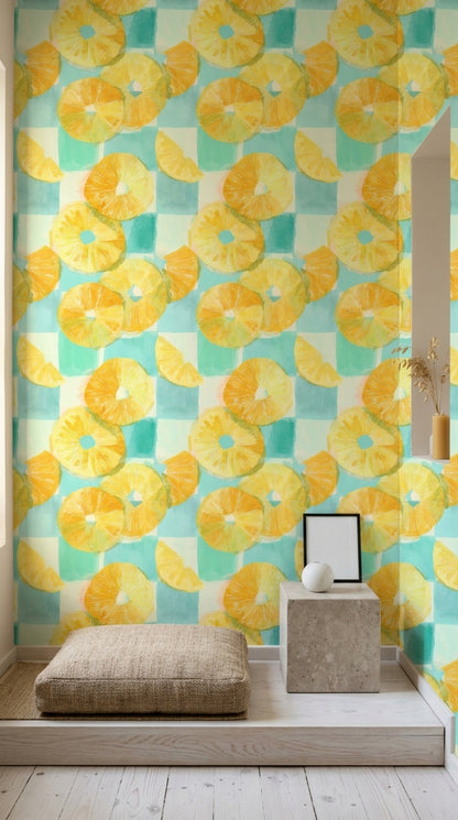 Pine Wallpaper Tropical Watercolor Removable Wall Decor