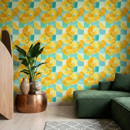 Pine Wallpaper Tropical Watercolor Removable Wall Decor