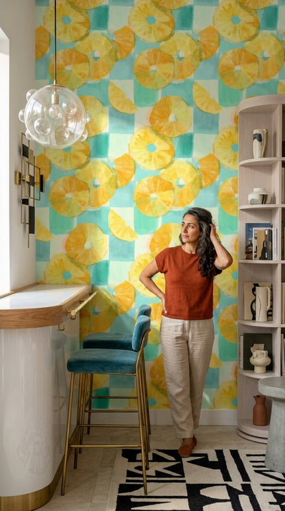 Pine Wallpaper Tropical Watercolor Removable Wall Decor